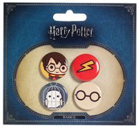 Harry Potter Cutie Button Badge 4-Pack Harry Potter & Hedwig - thumbnail