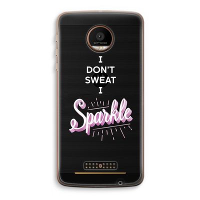 Sparkle quote: Motorola Moto Z Force Transparant Hoesje