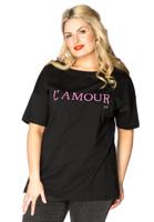 Yoek Shirt wide short sl L'amour | Zwart | Maat XL Yoek Shirt wide short sl L'amour | Zwart | Maat XL
