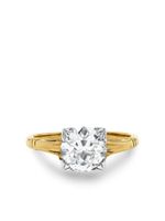 Pragnell Vintage bague Solitaire en or 14ct pavée de diamants