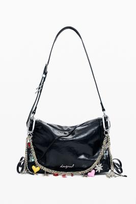 Tas met leerlook - BLACK - U