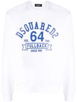 DSQUARED2 sweat en coton à logo imprimé - Blanc