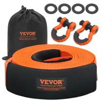 VEVOR Sleepriemherstelset 85 mm x 9 m (MBS-16329 kg) Tree Saver Lierriem Drievoudig versterkte lus & beschermhoezen en opbergtas 3/4 "D-ringsluiting voor vrachtwagen Jeep SUV ATV