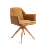 Jesper Home Eetkamerstoel 'Tome' Revolve Oak Natural, kleur Masai Giraffe