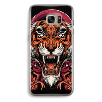 Tiger and Rattlesnakes: Samsung Galaxy S7 Edge Transparant Hoesje - thumbnail