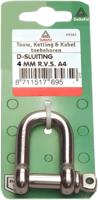 D-sluiting 4mm rvs 2st - Deltafix