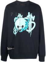 Philipp Plein sweat imprimé à col rond - Bleu