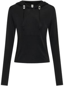 Dion Lee hoodie Lustrous Shrunken à lien de resserrage - Noir
