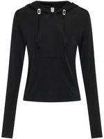 Dion Lee hoodie Lustrous Shrunken à lien de resserrage - Noir