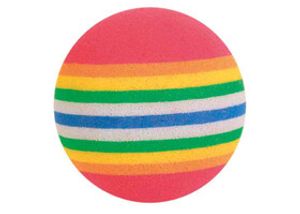 TRIXIE SET REGENBOOGBALLEN SCHUIMSTOF 4X4X4 CM 4X4 ST