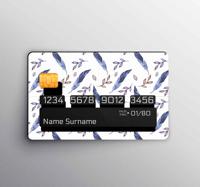 Decoratie stickers creditcard Elegante abstracte aquarel veer