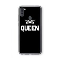 Queen zwart: Samsung Galaxy A11 Transparant Hoesje