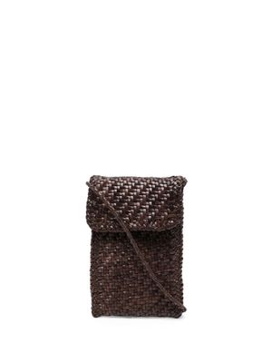 DRAGON DIFFUSION pochette pour smartphone en cuir - Marron