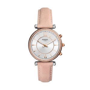 Horlogeband Fossil FTW5039 Leder Roze