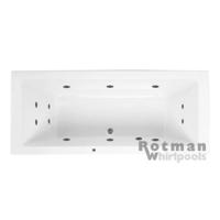 Whirlpool bad Rotman Plan | 170x75 cm | Acryl | Elektronisch | Waterjetsysteem | Wit