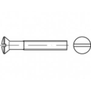 TOOLCRAFT TO-5392719 Bolverzonken schroeven M8 25 mm Sleuf Staal Galvanisch verzinkt 100 stuk(s)