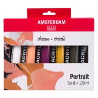 Bruynzeel Amsterdam standard series acrylverf portret set 120ml, 6dlg.