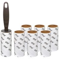 Set van 2x stuks kledingroller/kleefroller grijs 21 cm 10 vellen met 12 extra rollen