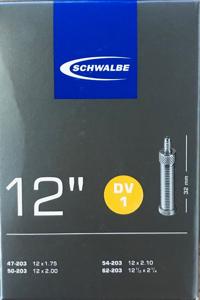 Schwalbe fiets binnenband 12 inch DV 1