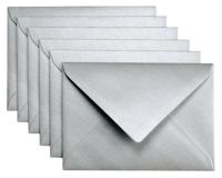 Envelop papicolor c6 114x162mm metallic zilver