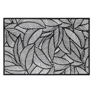 Rechthoekige placemat Jungle zwart PVC 45 x 30 cm - Placemats