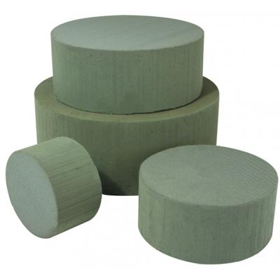 Rayher Rond steekschuim/oase blok - 5x - nat - groen - 15 x 7 cm - Steekschuim voor echte bloemen