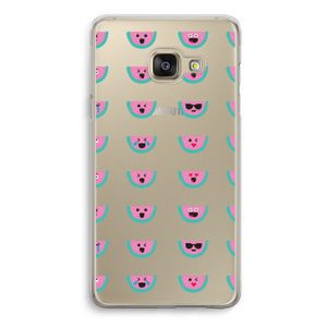 Smiley watermeloenprint: Samsung A3 (2017) Transparant Hoesje