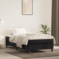Pocketveringmatras 120x190x20 cm fluweel zwart