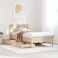 Bedframe zonder matras massief grenenhout 90x200 cm