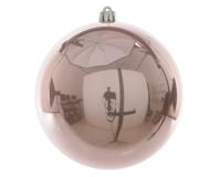Kerstbal plastic emaille/200mm/poeder roze - Ksd
