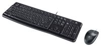 Logitech MK120 Set met toetsenbord en muis USB Spatwaterdicht QWERTY, US internationaal Zwart - thumbnail