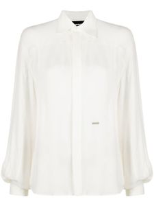 DSQUARED2 chemise à plaque logo - Blanc