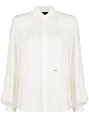 DSQUARED2 chemise à plaque logo - Blanc