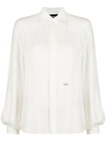 DSQUARED2 chemise à plaque logo - Blanc