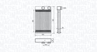 Kachelradiateur, interieurverwarming MAGNETI MARELLI, u.a. für Chevrolet, Vauxhall, Opel