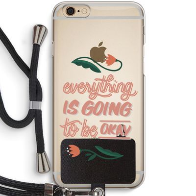 Optimistic flower girl: iPhone 6 / 6S Transparant Hoesje met koord