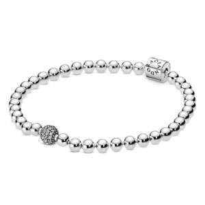 Pandora 598342CZ Armband Beads and Pave zilver 21 cm