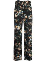 ERDEM pantalon de costume à fleurs - Noir - thumbnail