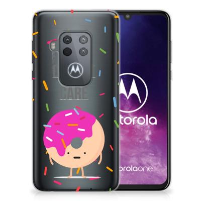 Motorola One Zoom | Siliconen Case | Donut Roze