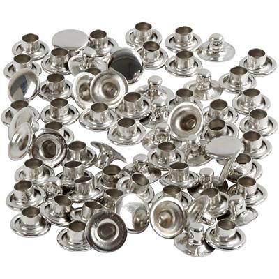 Creativ Company Rivets, d 7 mm, zilver, 50 stuk/ 1 doos