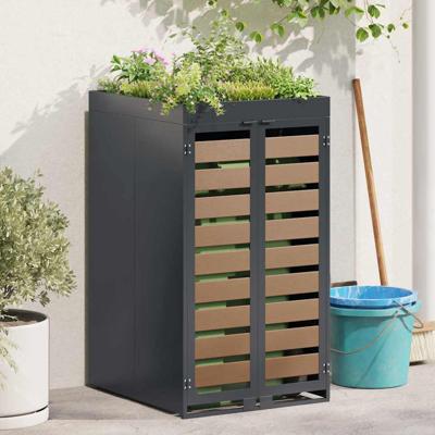 Afvalcontaineropslag met plantenbakdak voor 240L container Afvalcontaineropslag met plantenbakdak voor 240L container
