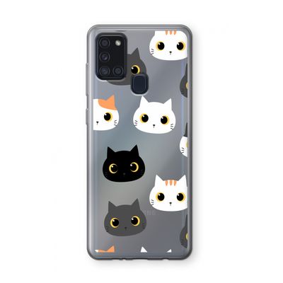 Katten: Samsung Galaxy A21s Transparant Hoesje