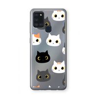 Katten: Samsung Galaxy A21s Transparant Hoesje