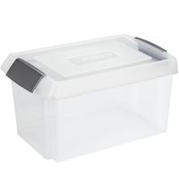 Sunware opslagbox kunststof 51 liter transparant 59 x 39 x 29 cm met hoge deksel - Opbergbox
