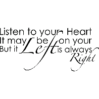 Listen to your heart - Muursticker