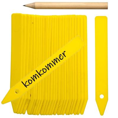 Pro Garden Nature Steeketiketten - 25x stuks - moestuin / groentetuin / kruidentuin - 10 cm - geel Pro Garden Nature Steeketiketten - 25x stuks - moestuin / groentetuin / kruidentuin - 10 cm - geel