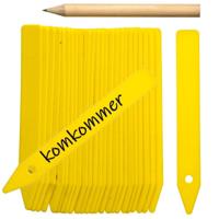 Pro Garden Nature Steeketiketten - 25x stuks - moestuin / groentetuin / kruidentuin - 10 cm - geel