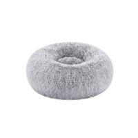 Wasbaar donutvormig hondenbed met zacht pluche, Ombre grijs / L 40 x B 40 x H 15 cm - thumbnail