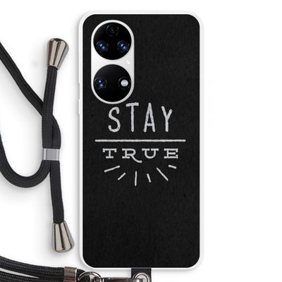 Stay true: Huawei P50 Transparant Hoesje met koord