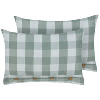 Beliani-TAMNINE-Sierkussen set van 2-Mintgroen-40 x 60 cm-Polyester